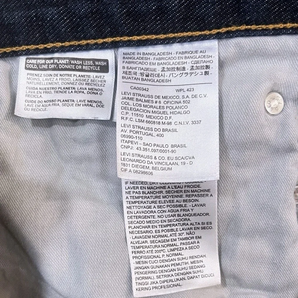 Levis 514 Straight Fit Mens‎ Jeans W40 L30 Dark Blue Wash Denim Classic EUC